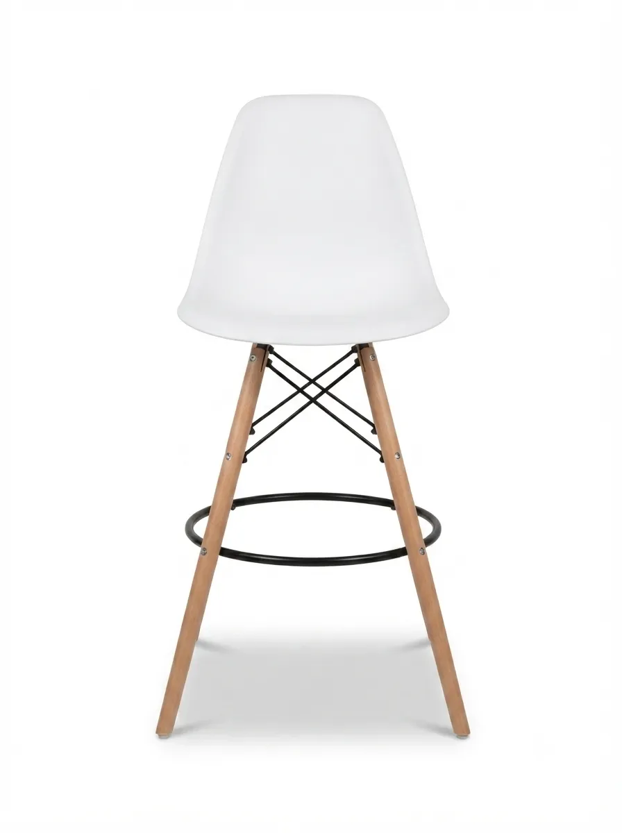 Silla Eames Alta Madera (Bar) - Imagen 1